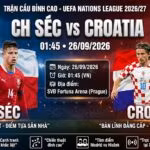 Nhận định và soi kèo trận đấu CH Séc vs Croatia lúc 01h45 ngày 26/09 tại UEFA Nations League - Trực tiếp trên Xoilac TV.