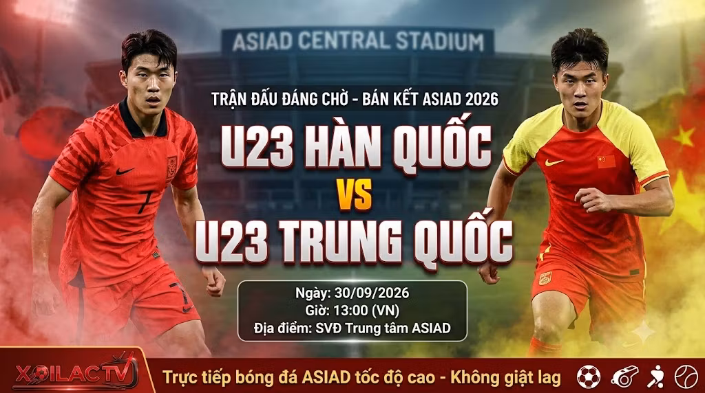 Nhận định U23 Hàn Quốc vs U23 Trung Quốc (13h00, 30/9): Bắn phá khối “bê tông”